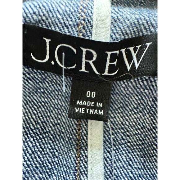 J. Crew Denim Blazer-Jacket in resin wash Size 00 NWT - Picture 5 of 11